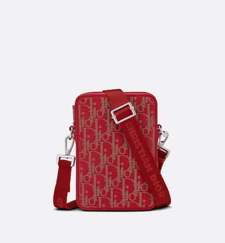 Dior World Tour Messenger Pouch Red Dior Oblique Galaxy 